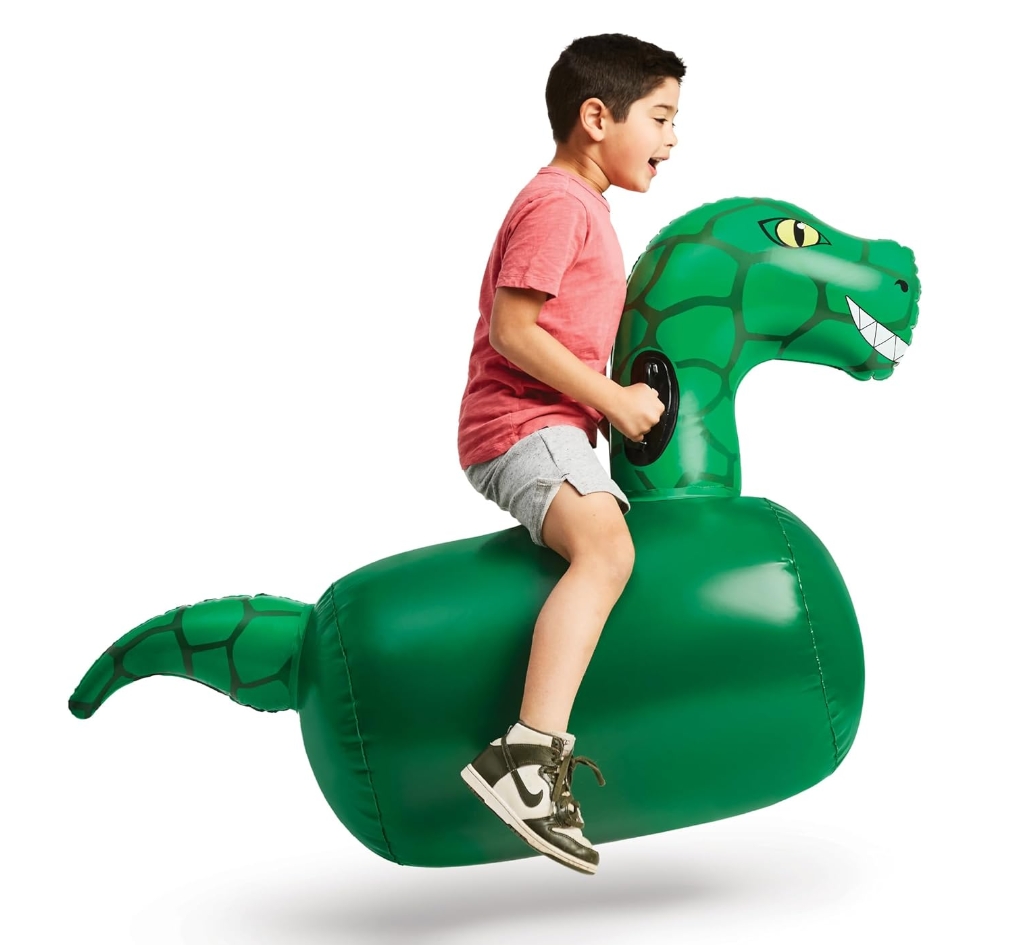 Inflatable Dino Riding Bouncing Hop toy