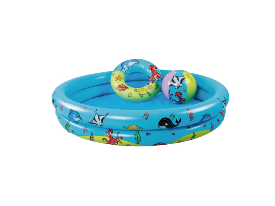 Inflatable pool set