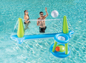 Inflatable Pool volleyball &Basketball set