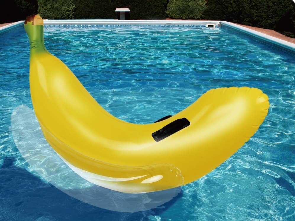 PRODUCT PHOTOGRAPH — Banana Ride-on Float