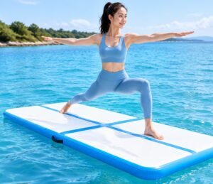 Inflatable air track gym mat
