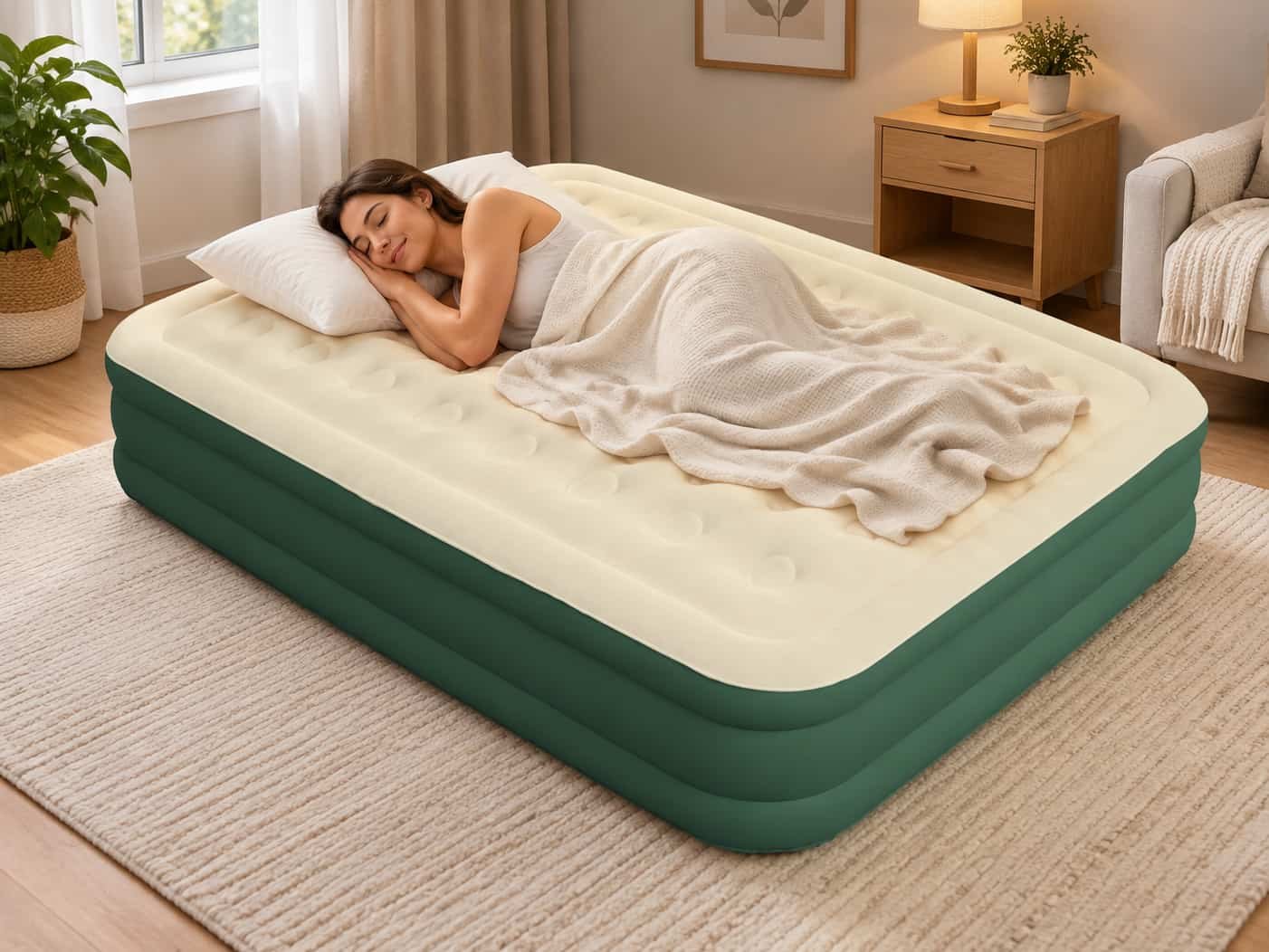 Inflatable air mattress load structure