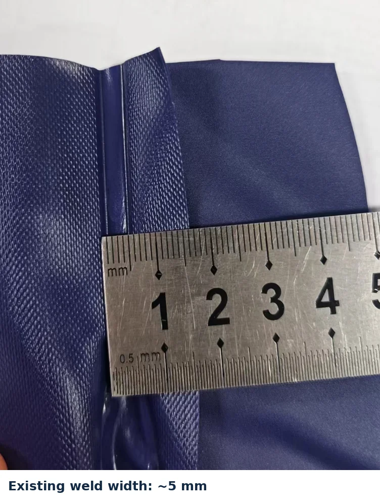 Measurement of existing inflatable product weld width