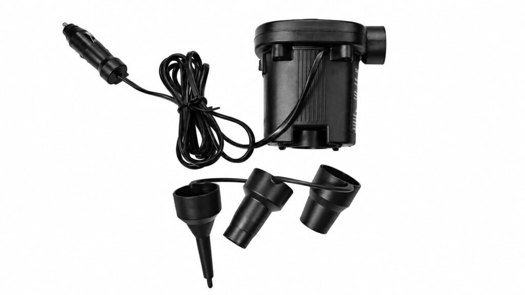 12V vehicle electric air pump with nozzles