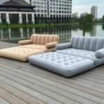 inflatable sofa bed angle view