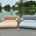 2-in-1 inflatable sofa bed in bed mode