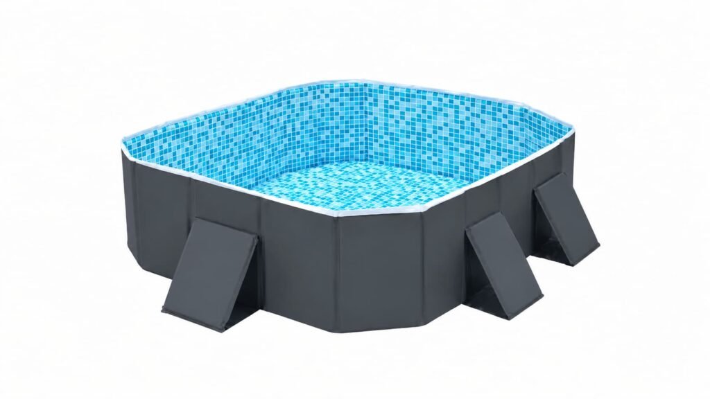 COMCO non-inflatable pool, foldable self-supporting structure