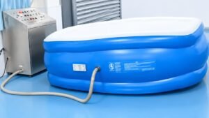 Air mattress under the burst pressure test