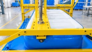 Air mattress under the 150 kg roller durability test