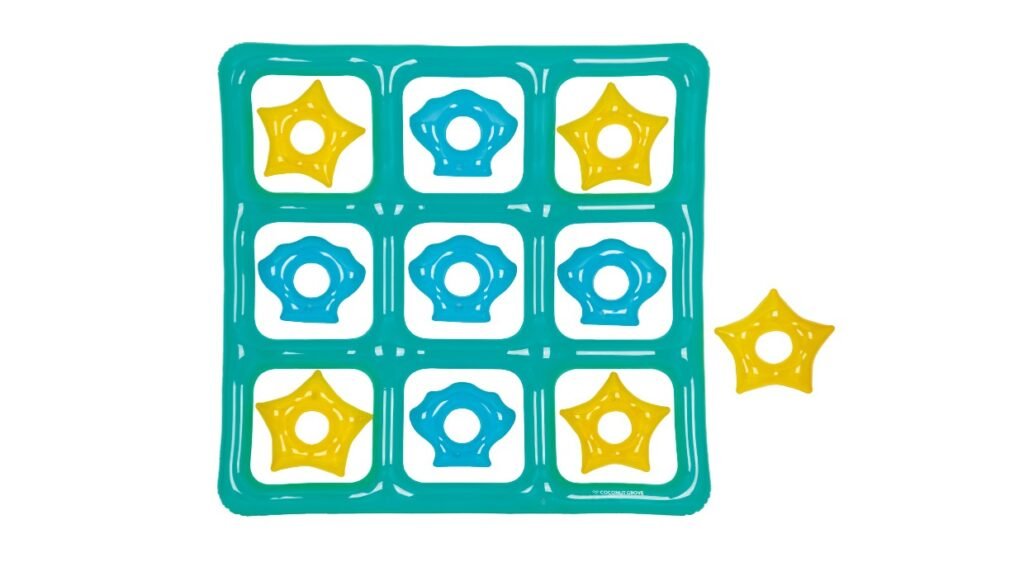 Shell and star inflatable tic-tac-toe game, COMCO model CO-GS-50122