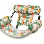 PRODUCT PHOTOGRAPH — Fabric-Covered U-Shaped Pool Float Chair with Mesh Seat — 4