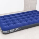 Low-profile air mattress, angled view