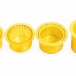 Cup-holder options for a water park slide tube — optional accessory, part of the reference model CO-WP-40301